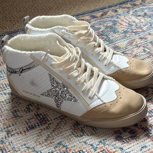 Golden Goose Sneakers Mid Star 43 With Glitter Star